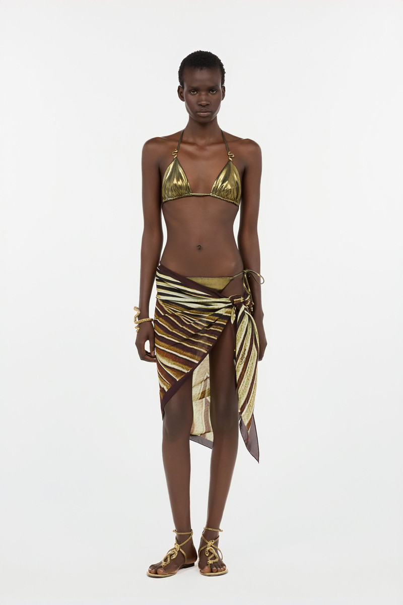 Silk Pareo with Ray Of Gold print 7