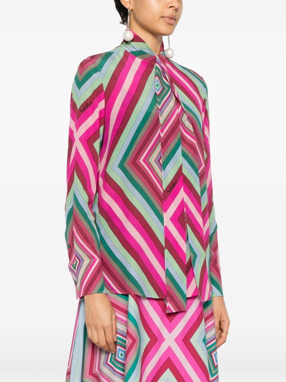 crepe silk blouse - 3