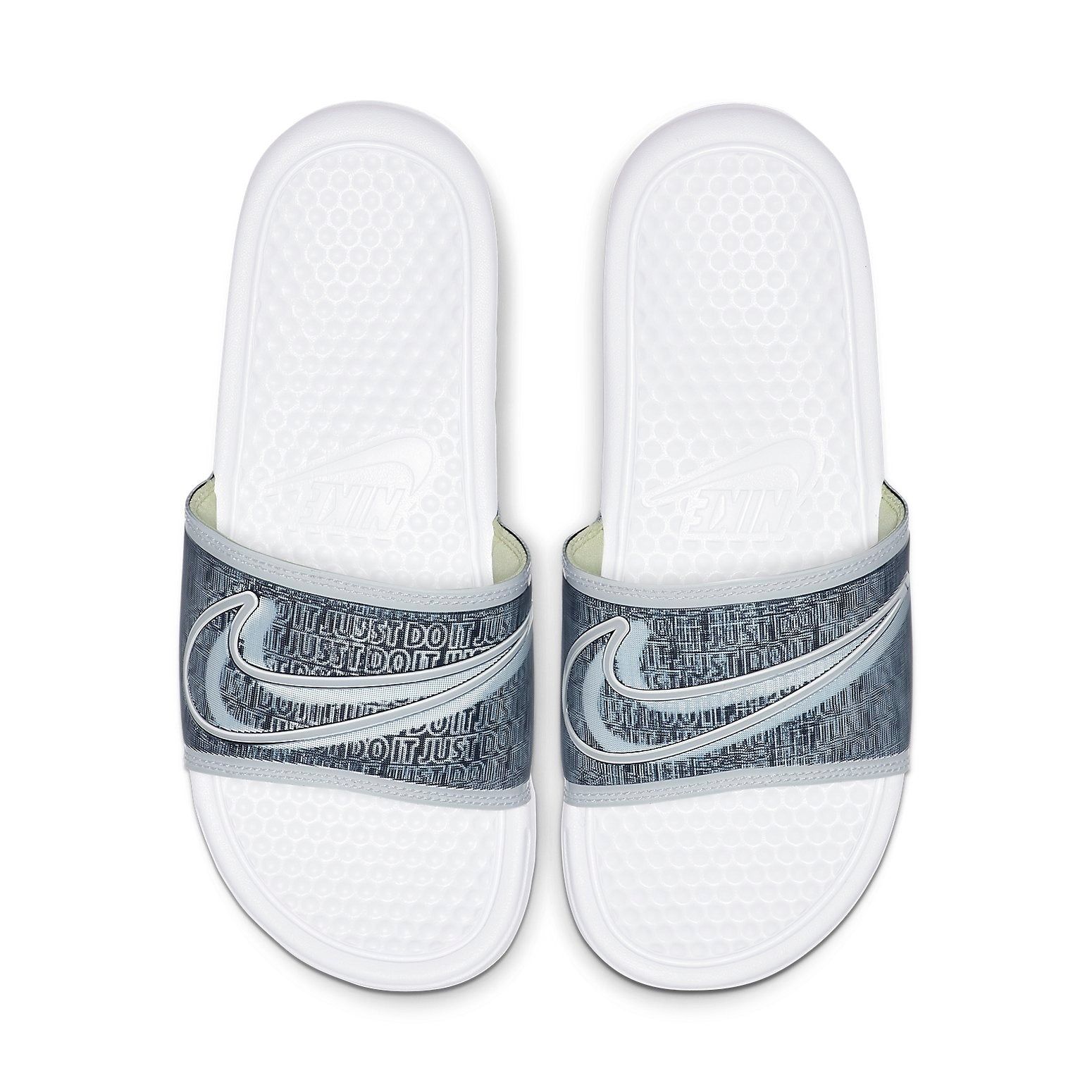 (WMNS) Nike Benassi LX White Blue Slippers 'White Blue' BQ5173-100 - 3