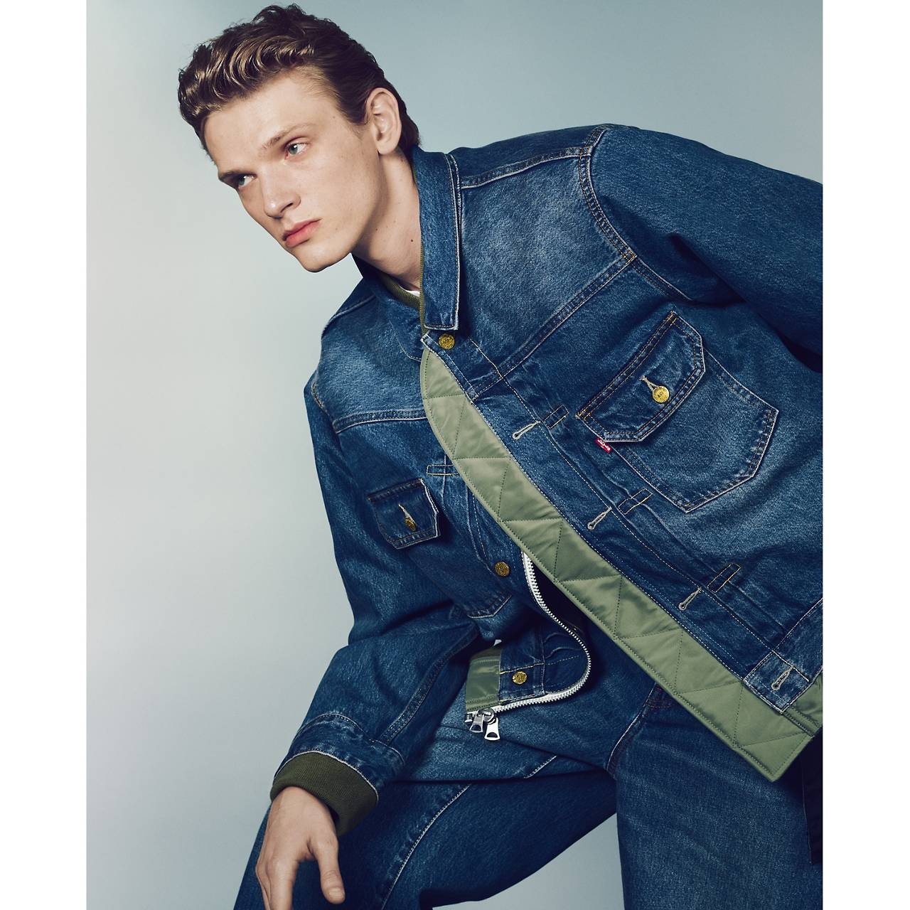 LEVI’S® X SACAI MEN’S DENIM X NYLON TWILL REVERSIBLE BLOUSON - 8