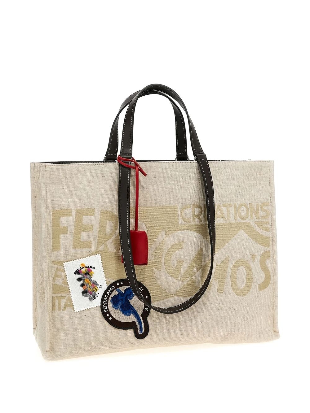 large logo-jacquard tote bag - 3