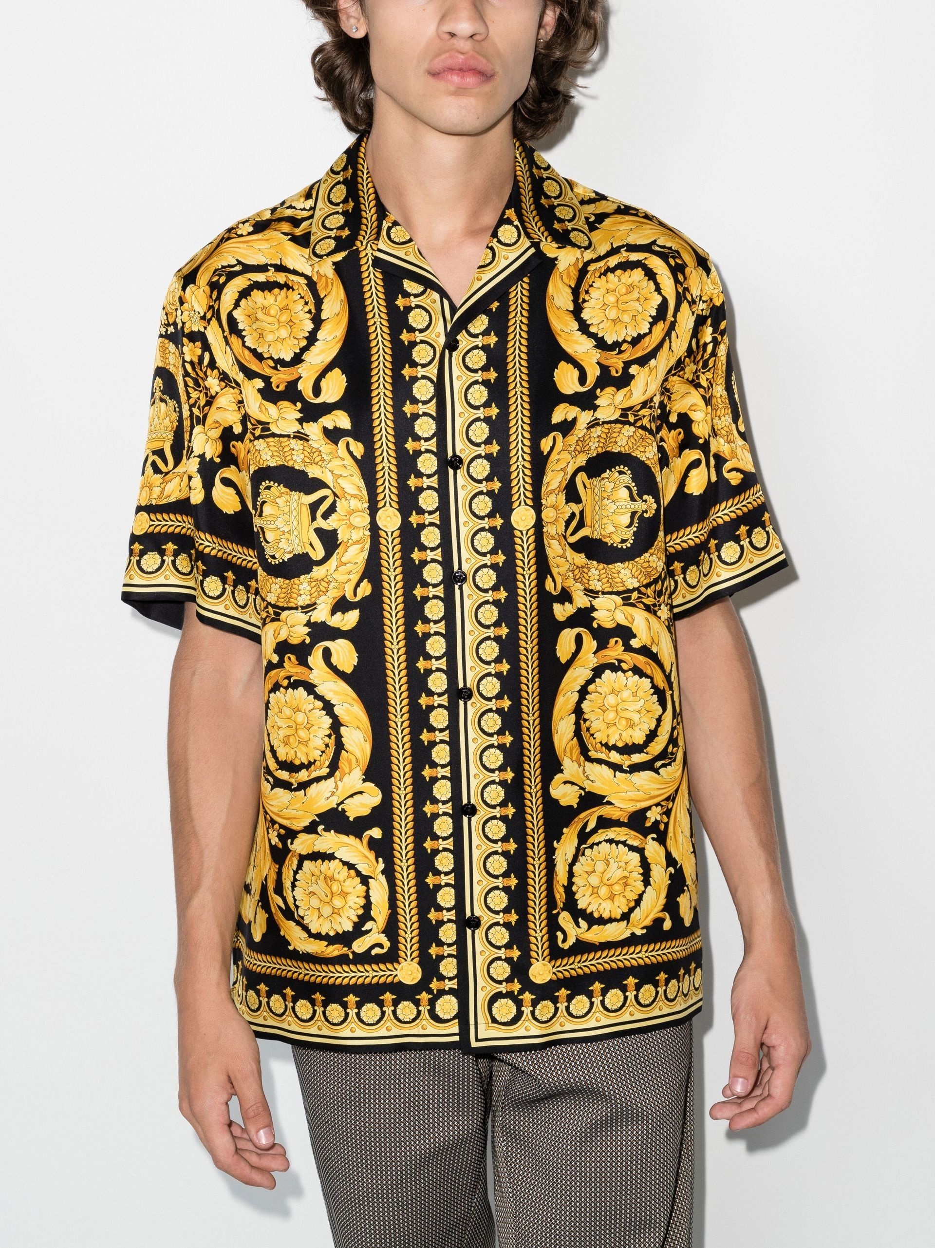gold Barocco silk shirt - 2