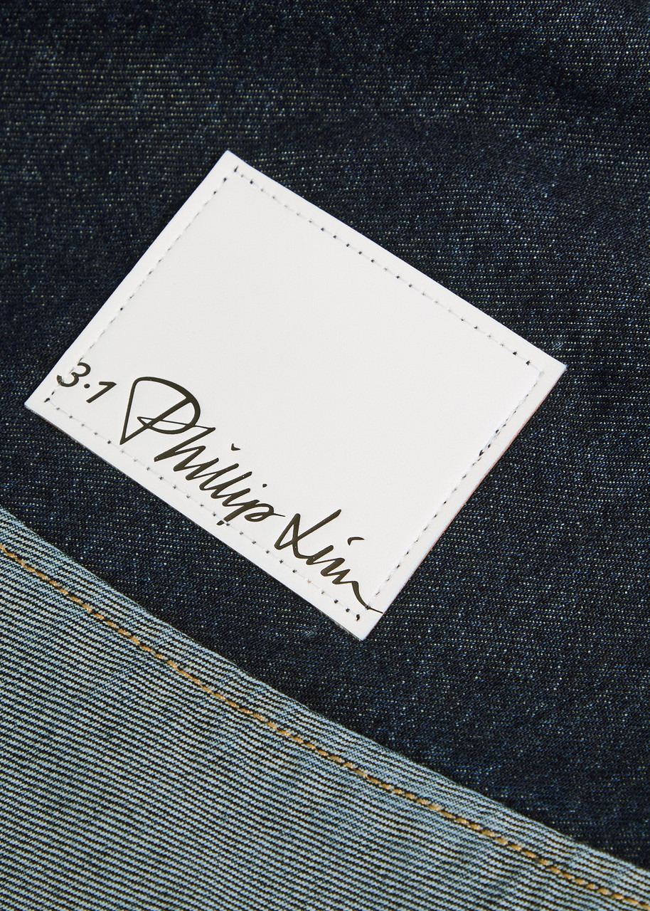 3.1 Phillip Lim Trapeze Denim Mini Dress - 5
