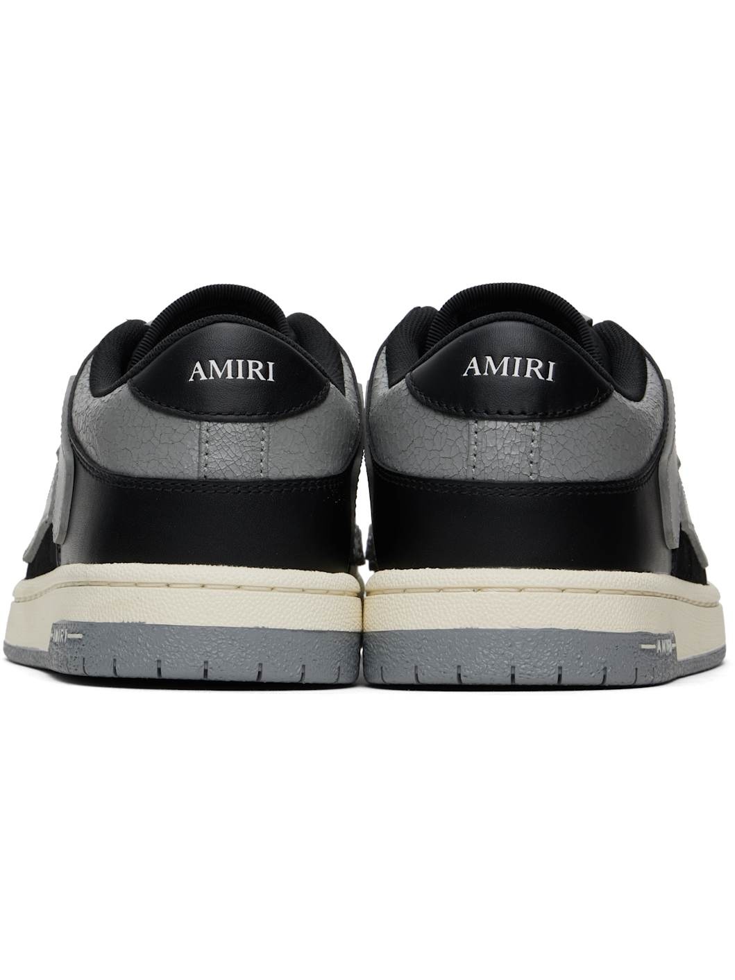 Black & Gray Skel-Top Low Sneakers - 2