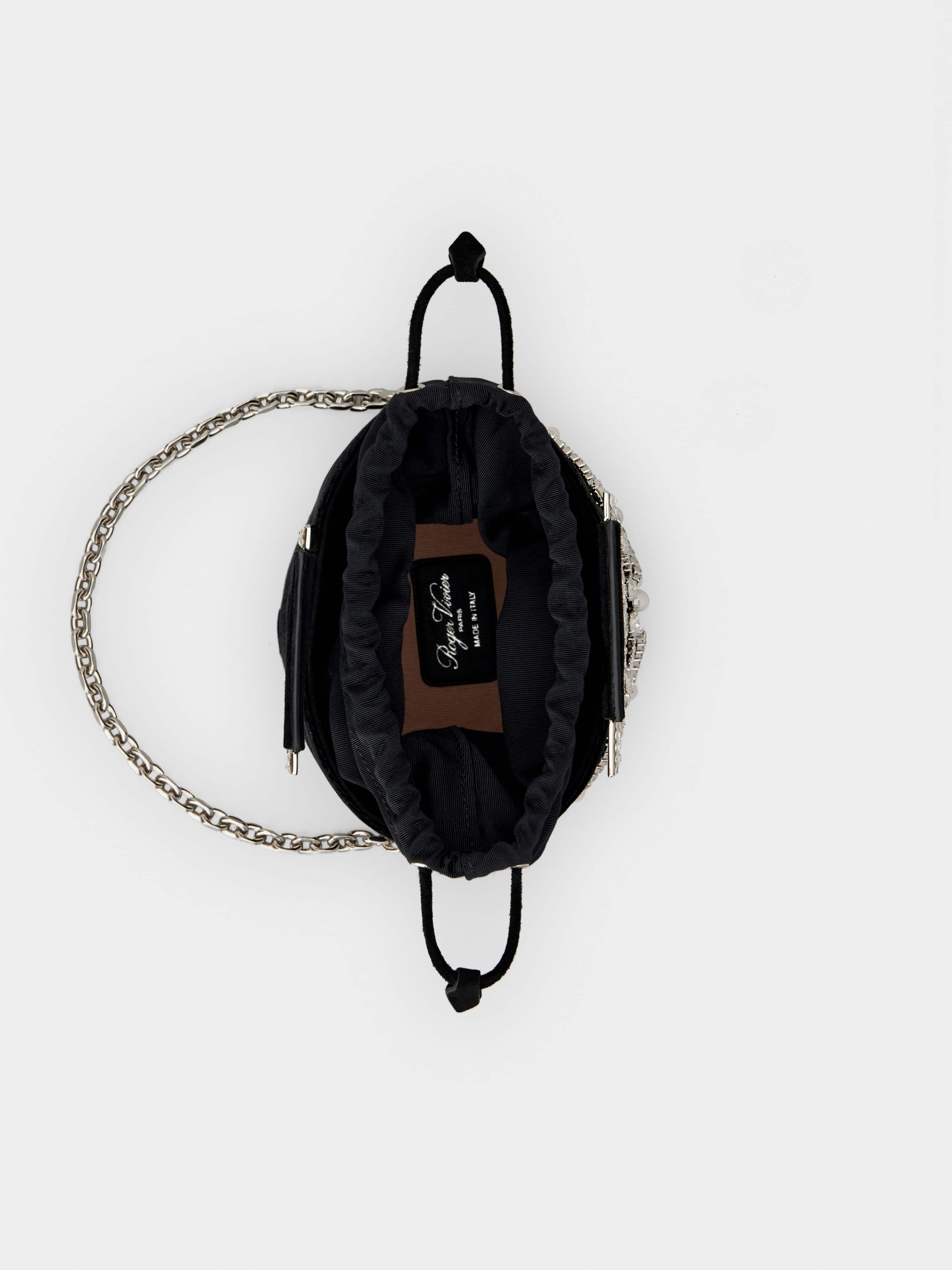 RV Strass Pendant Mini Bag in Velvet - 7
