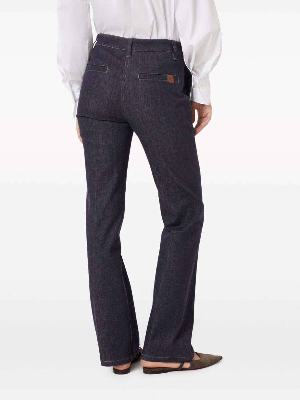 high-waist flared jeans - 4