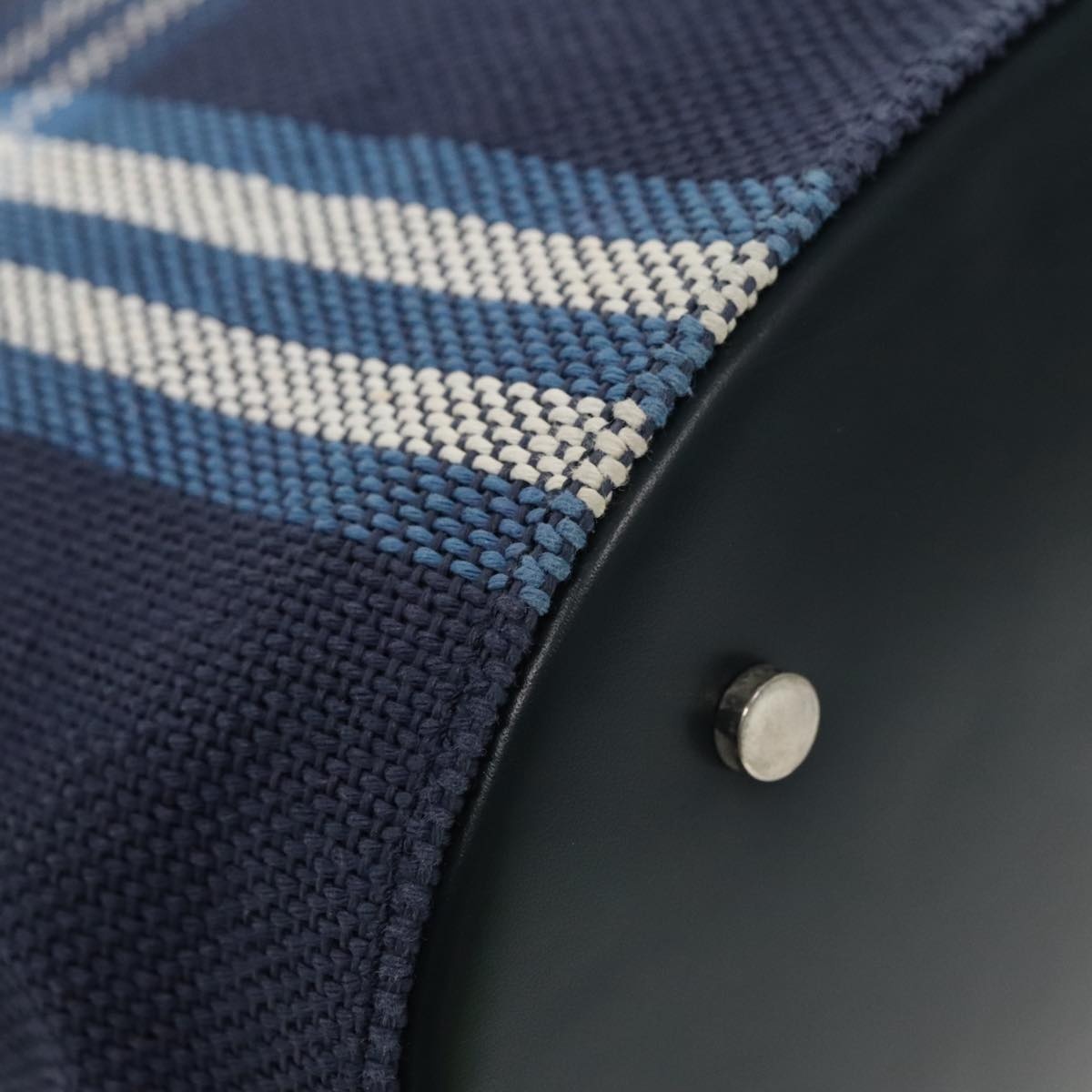 Burberry Nova Check Tote Bag Canvas Navy Silver - 16