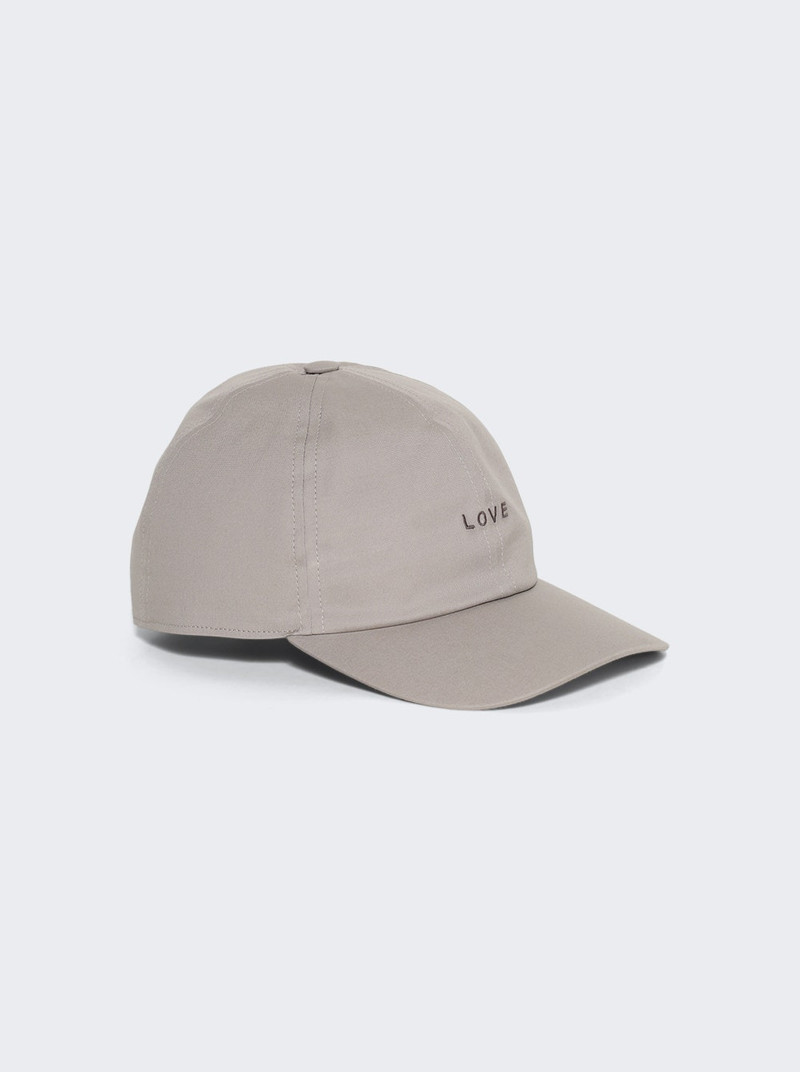 Rick Owens Love Baseball Cap Pearl And Dust outlook