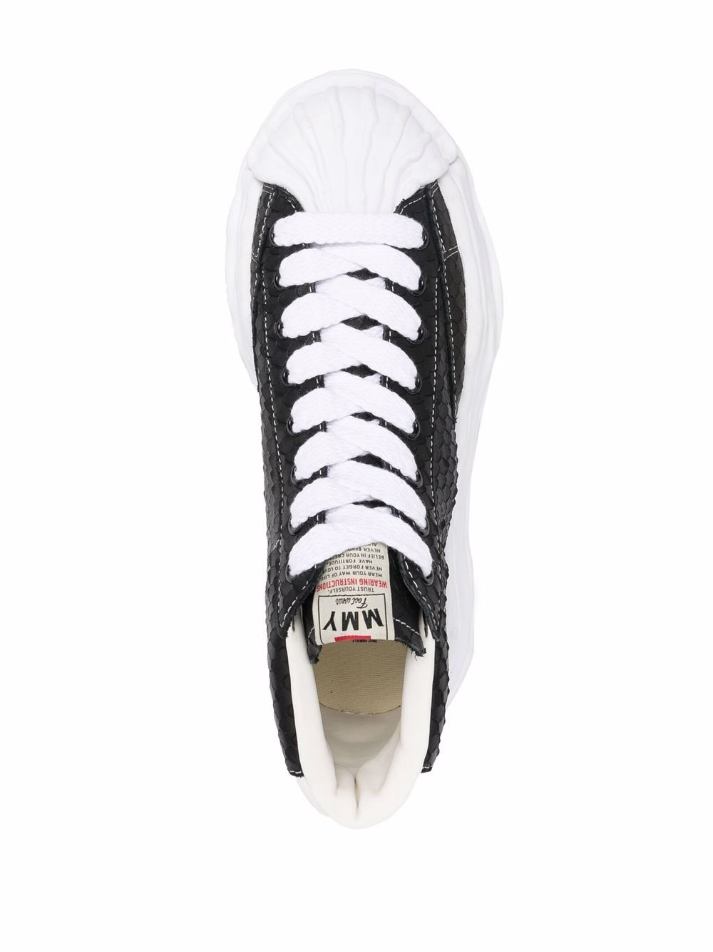 logo-patch lace-up sneakers - 4