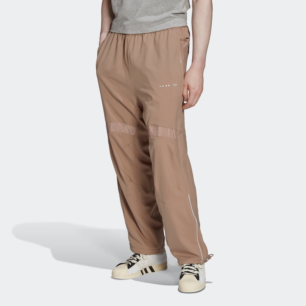 Men's adidas originals Printing Logo Zipper Pocket Straight Sports Pants/Trousers/Joggers Brown HK27 - 2