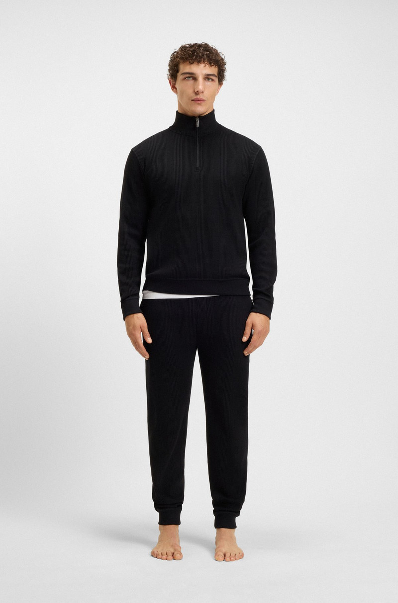 BOSS QUARTER-ZIP SWEATSHIRT IN A COTTON BLEND outlook