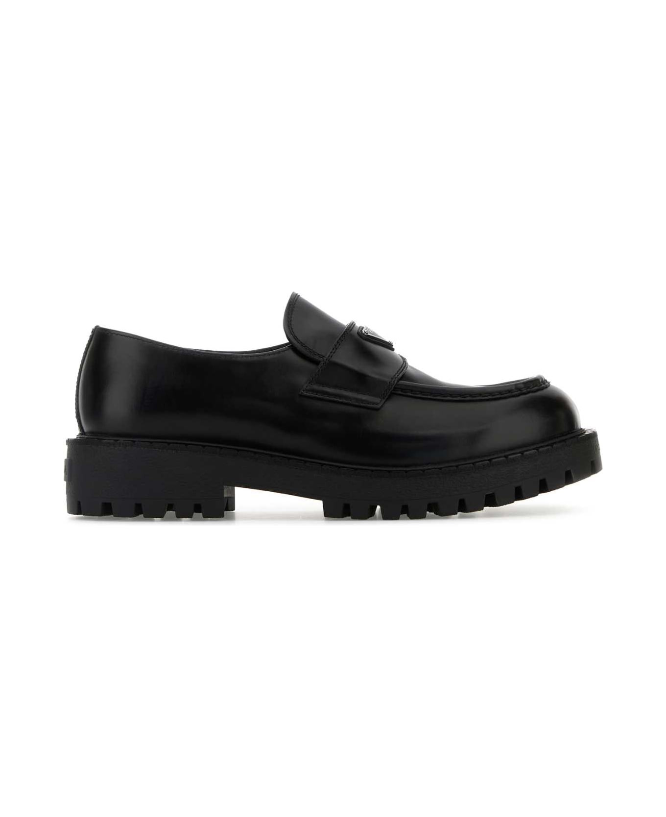 Black Leather Loafers - 1