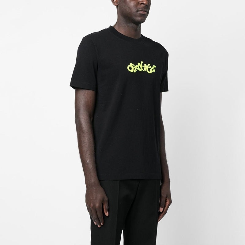 Off-White Opposite Arrow Slim Short-Sleeve Tee 'Black/Lime' OMAA027S23JER0061050 - 4