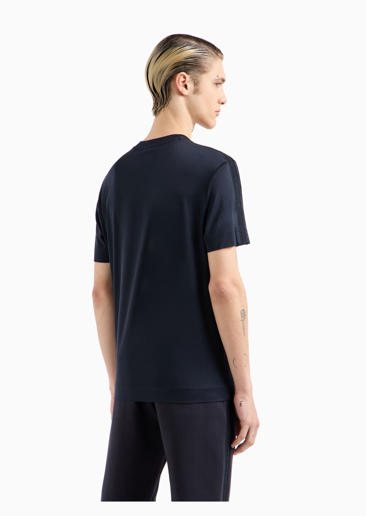 ASV Lyocell-blend jersey T-shirt with embossed logo tape - 3