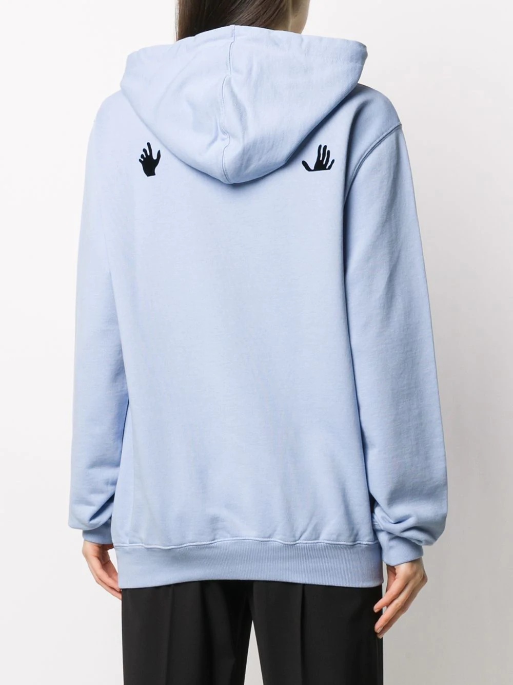 oversized slogan print hoodie - 4