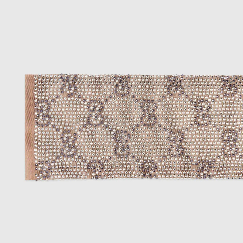 Tulle gloves with crystal GG motif 3