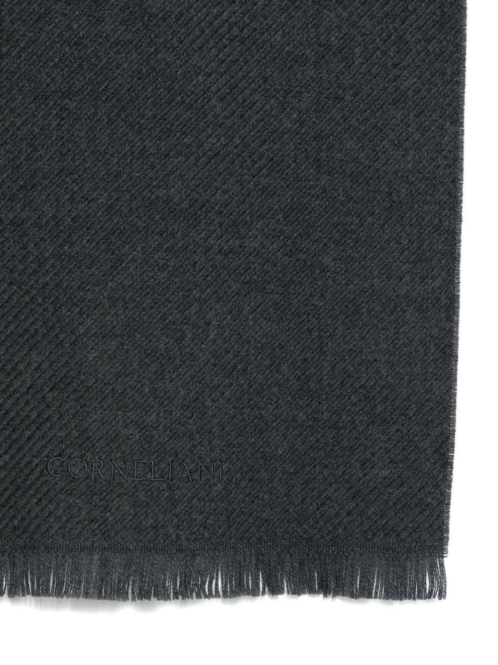 textured fringed scarf - 3