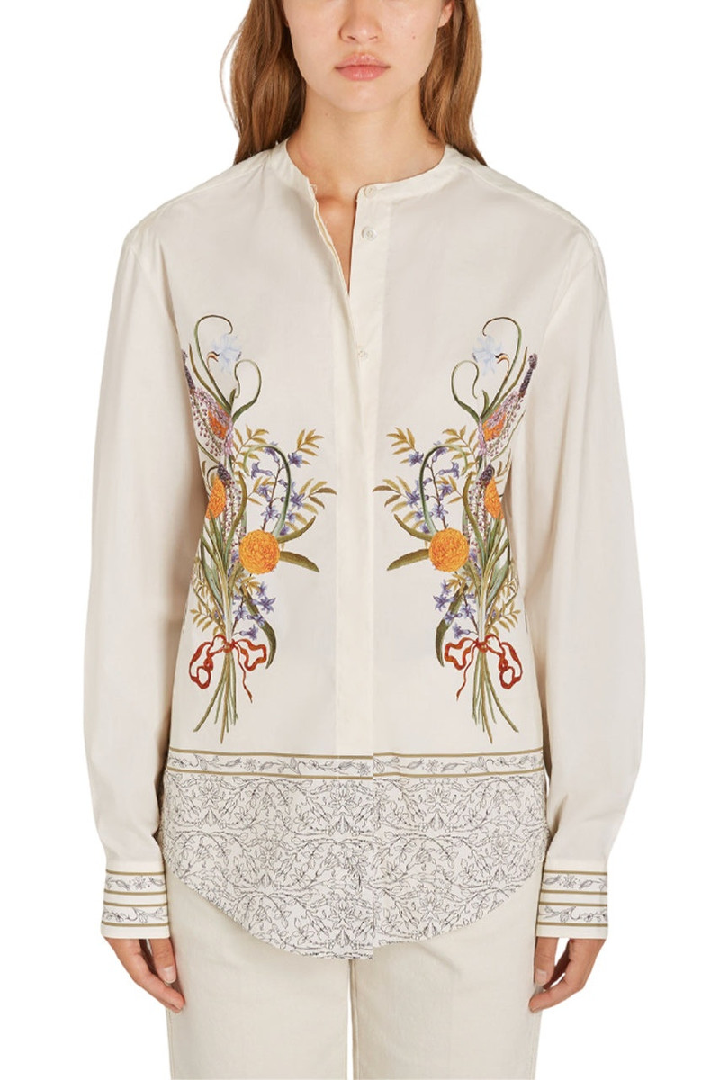 GIAMBATTISTA VALLI MARIGOLD BOUQUETS POPELINE BLOUSE outlook