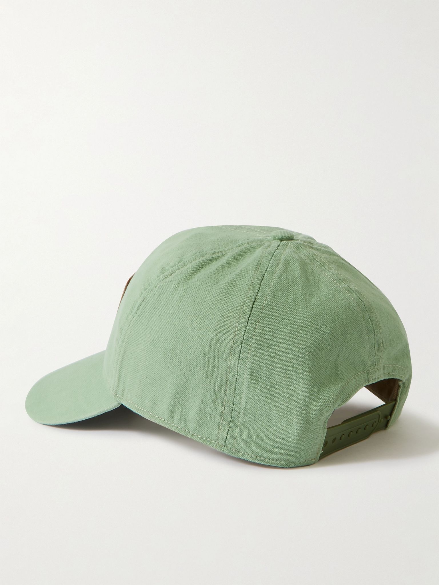 Logo-Appliquéd Cotton-Twill Trucker Cap Green - 4