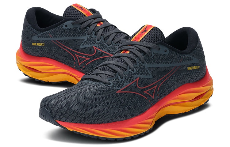 Mizuno Wave Rider 27 'Black Orange' J1GC230351 - 4