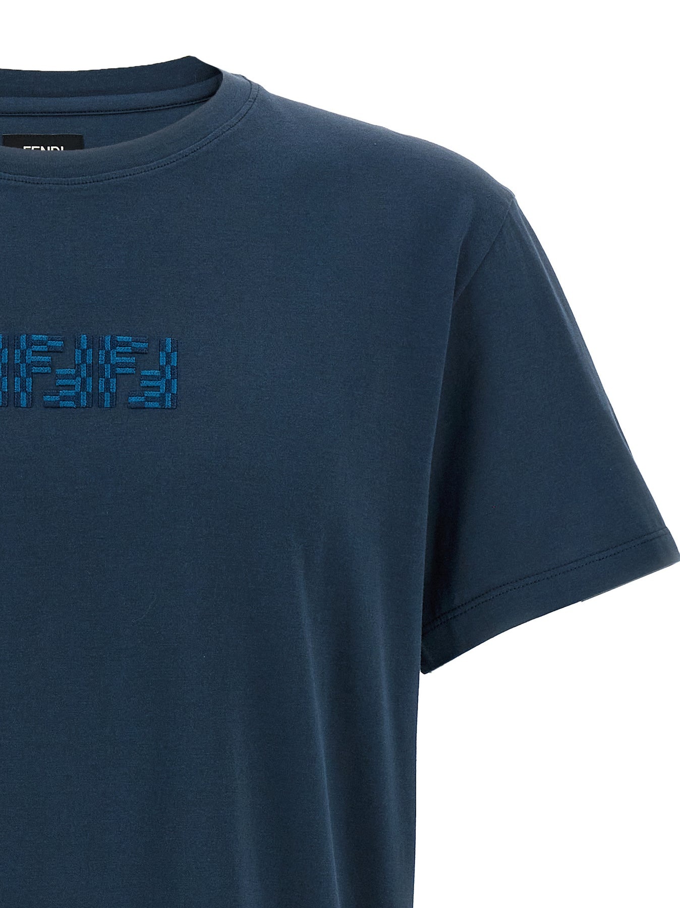 FENDI Ff Labyrinth T-Shirt Blue | wananluxury | REVERSIBLE