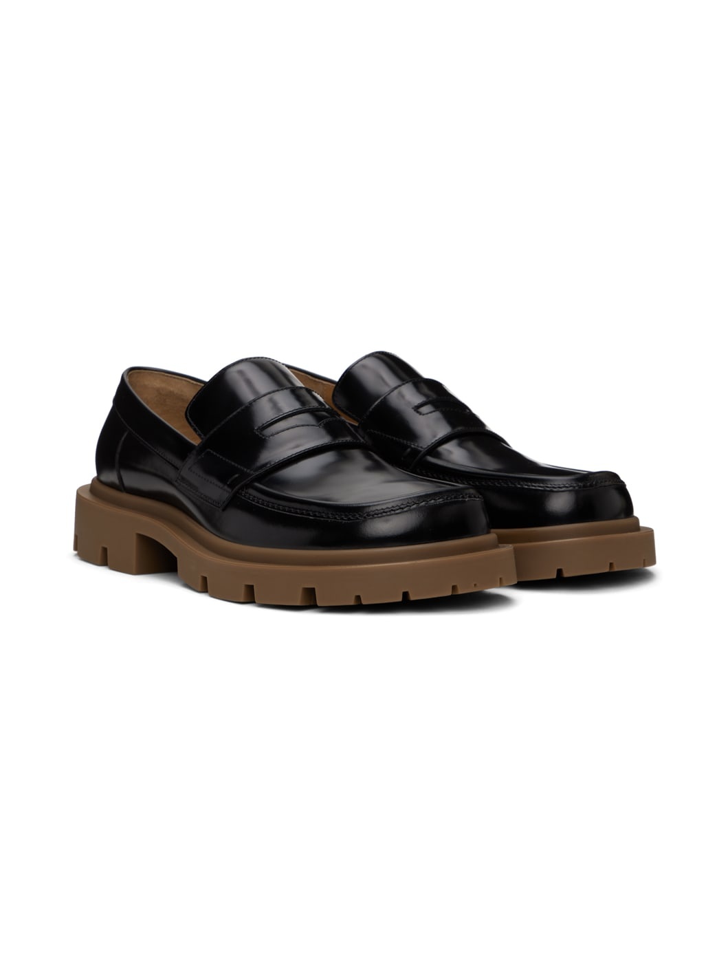 Black & Tan Ivy Loafers - 4
