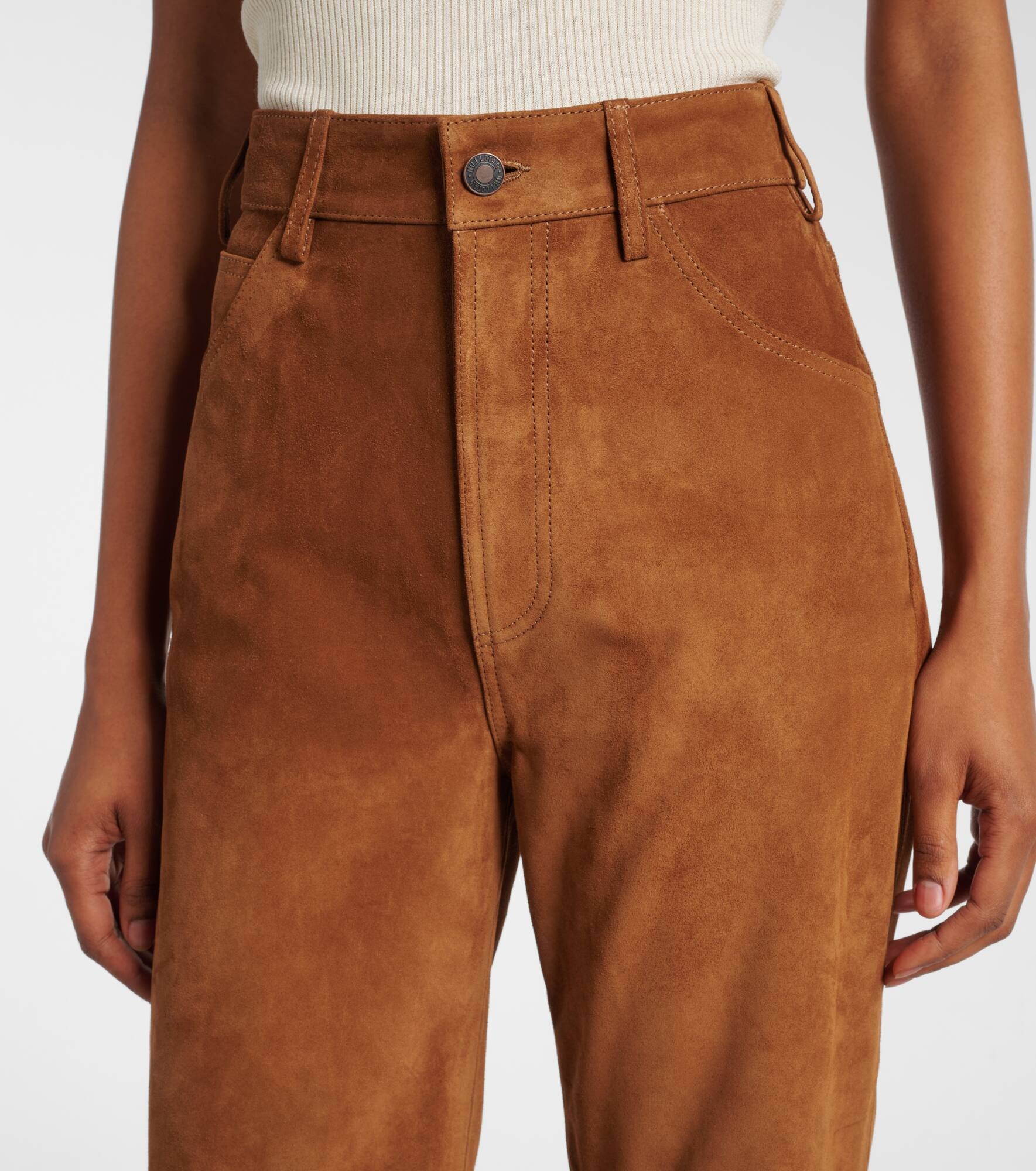 Roe suede flared pants - 4