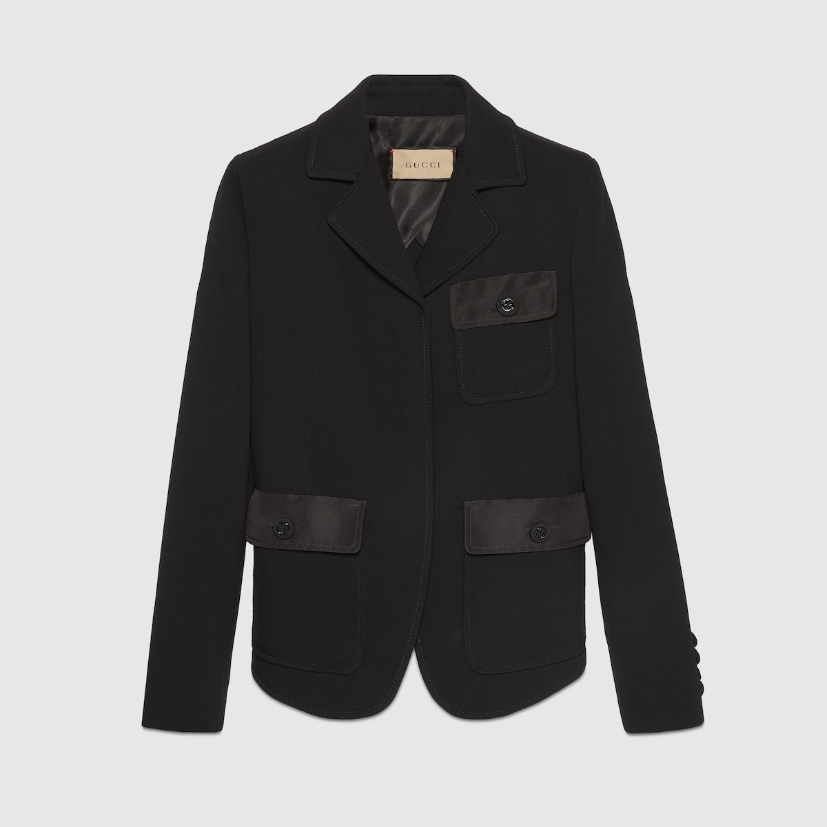 Fine wool crêpe jacket - 1