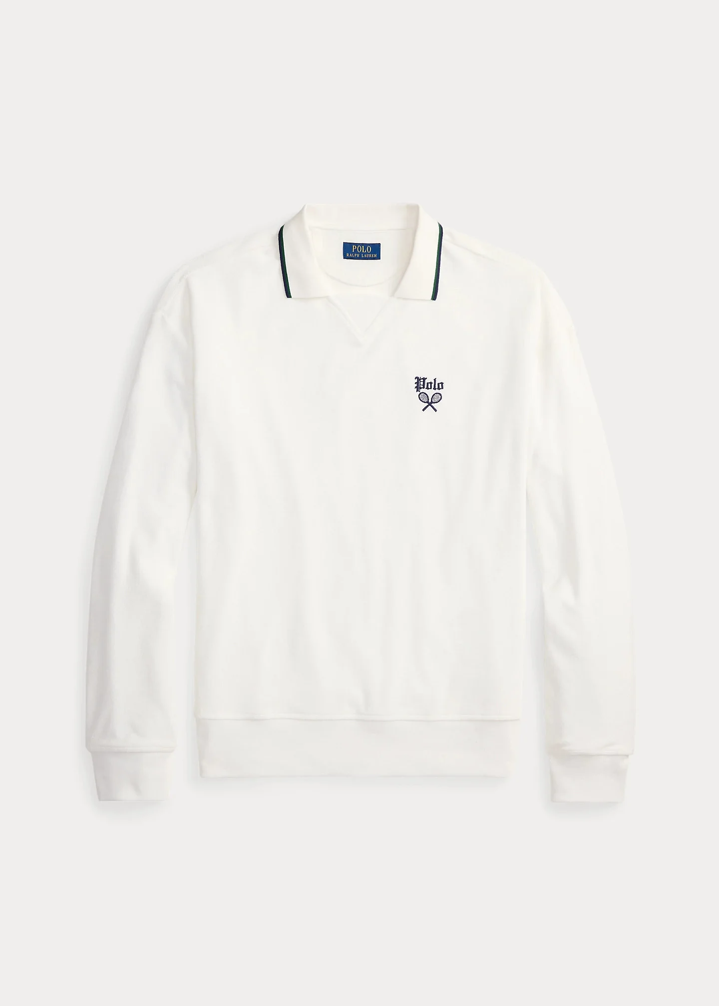 Terry Polo-Collar Sweatshirt - 1
