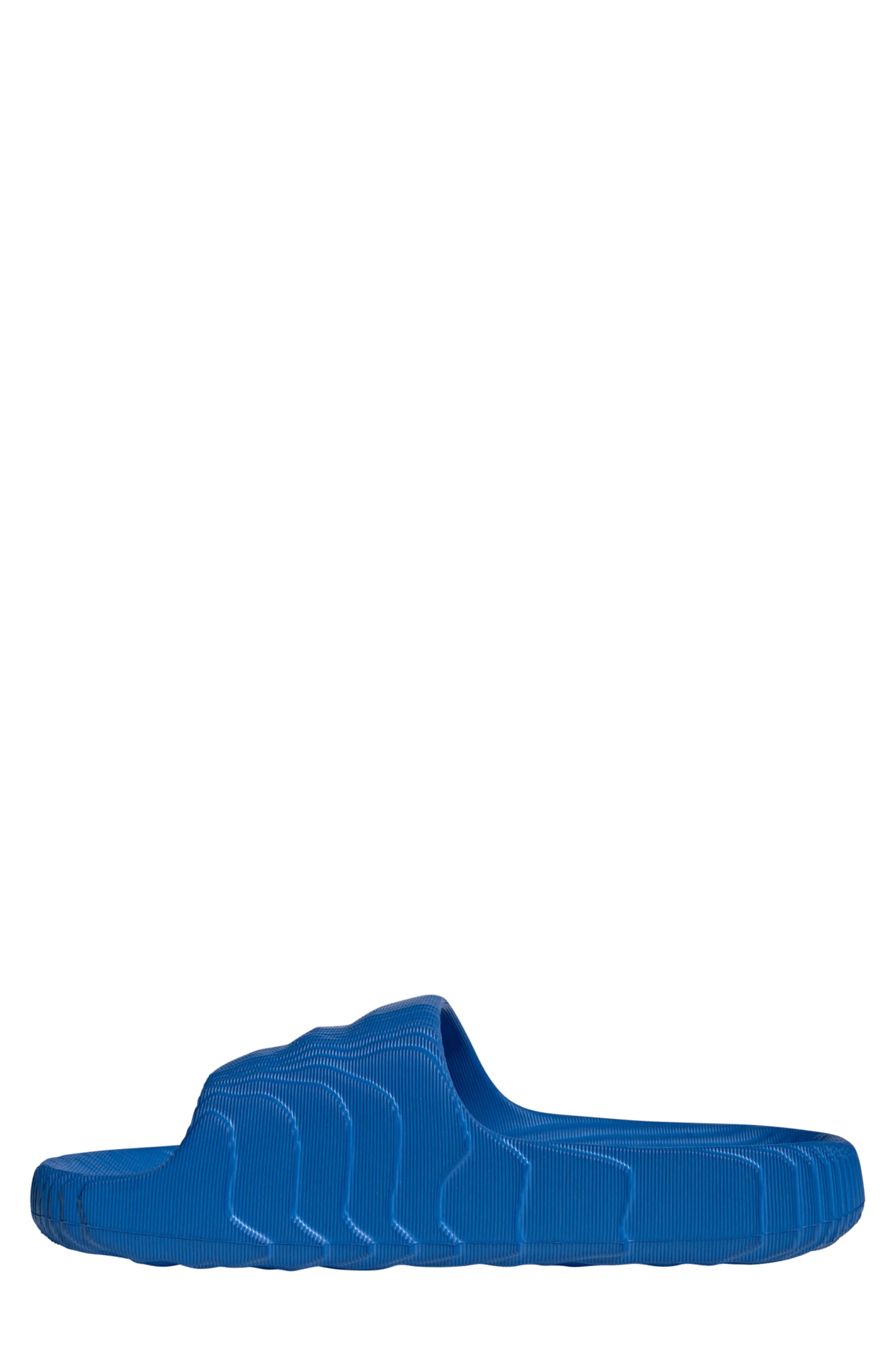 Adilette 22 Slide Sandal in Bluebird/Bluebird/Black - 6