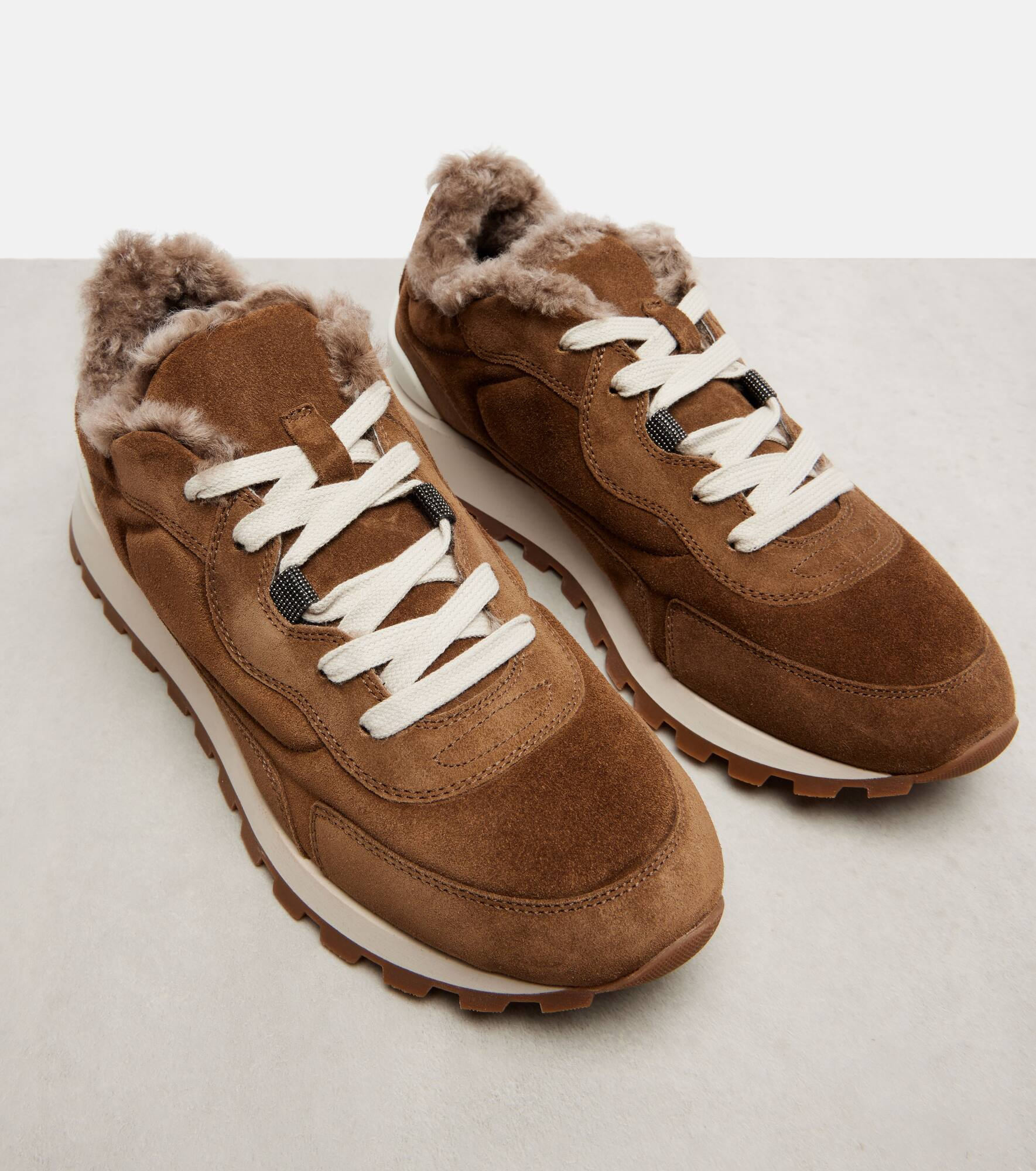 Runner Monili suede and canvas sneakers - 5