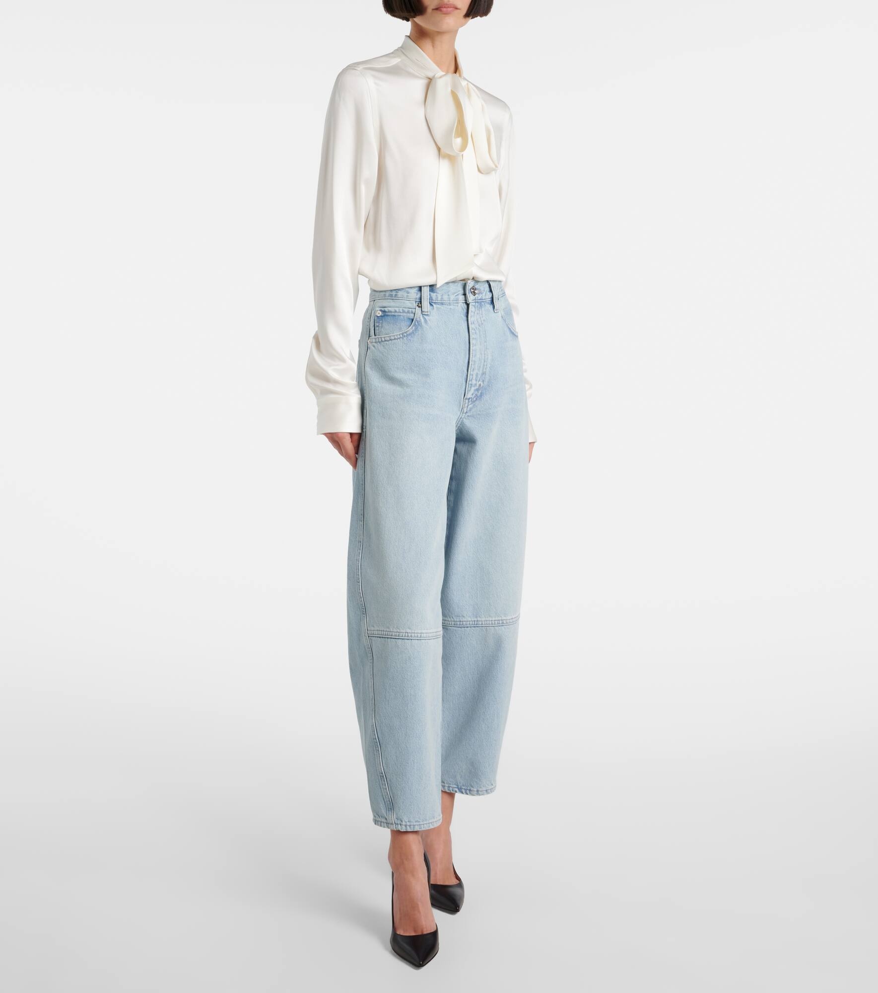 Twisted wide-leg jeans - 7