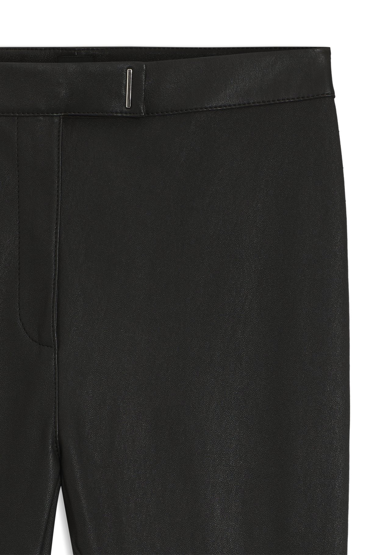 LEATHER LEGGINGS WITH LOGO-HOOK CLOSURE - 2