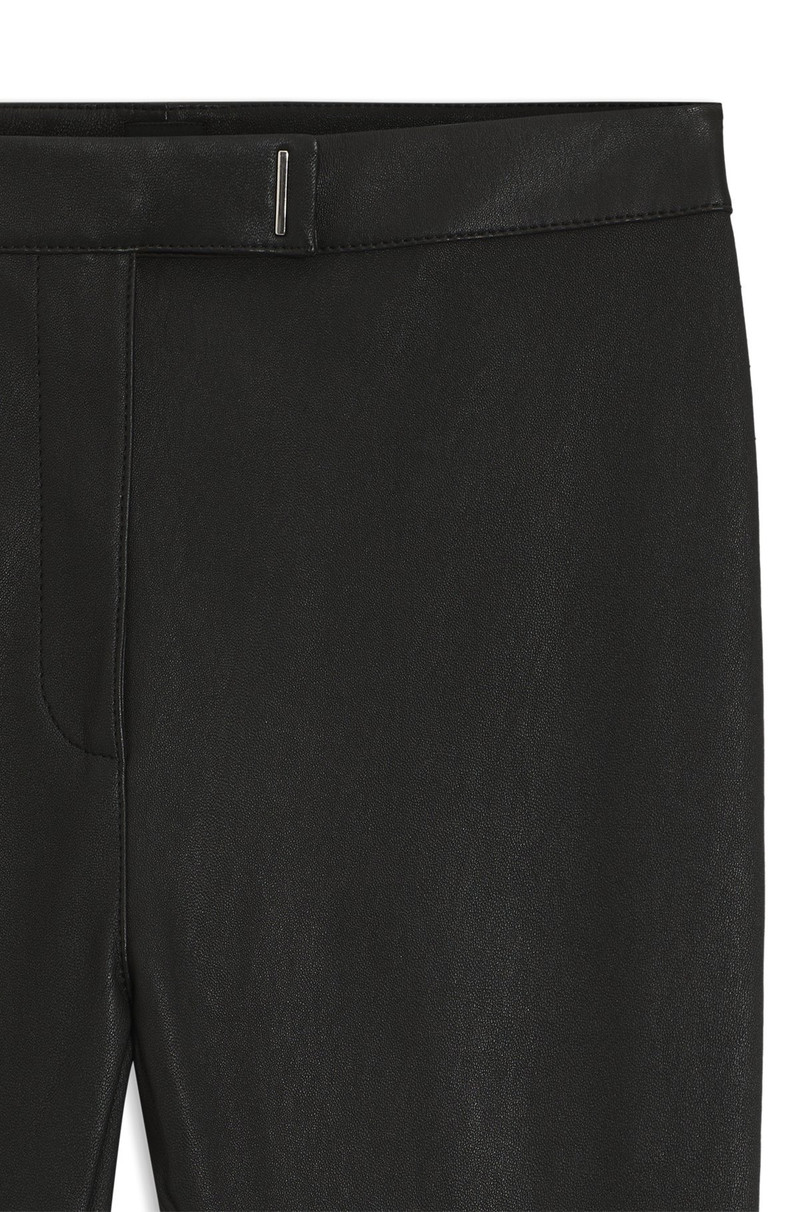 BOSS LEATHER LEGGINGS WITH LOGO-HOOK CLOSURE outlook