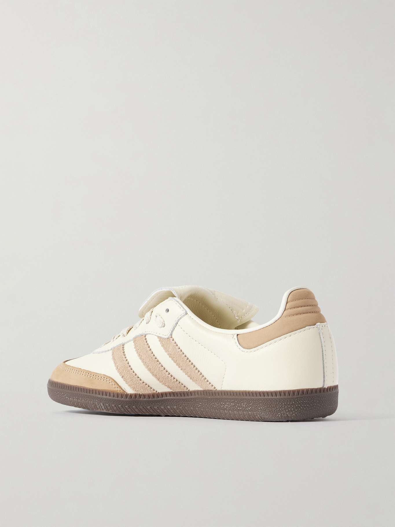 Samba LT nubuck and suede-trimmed leather sneakers Beige - 3
