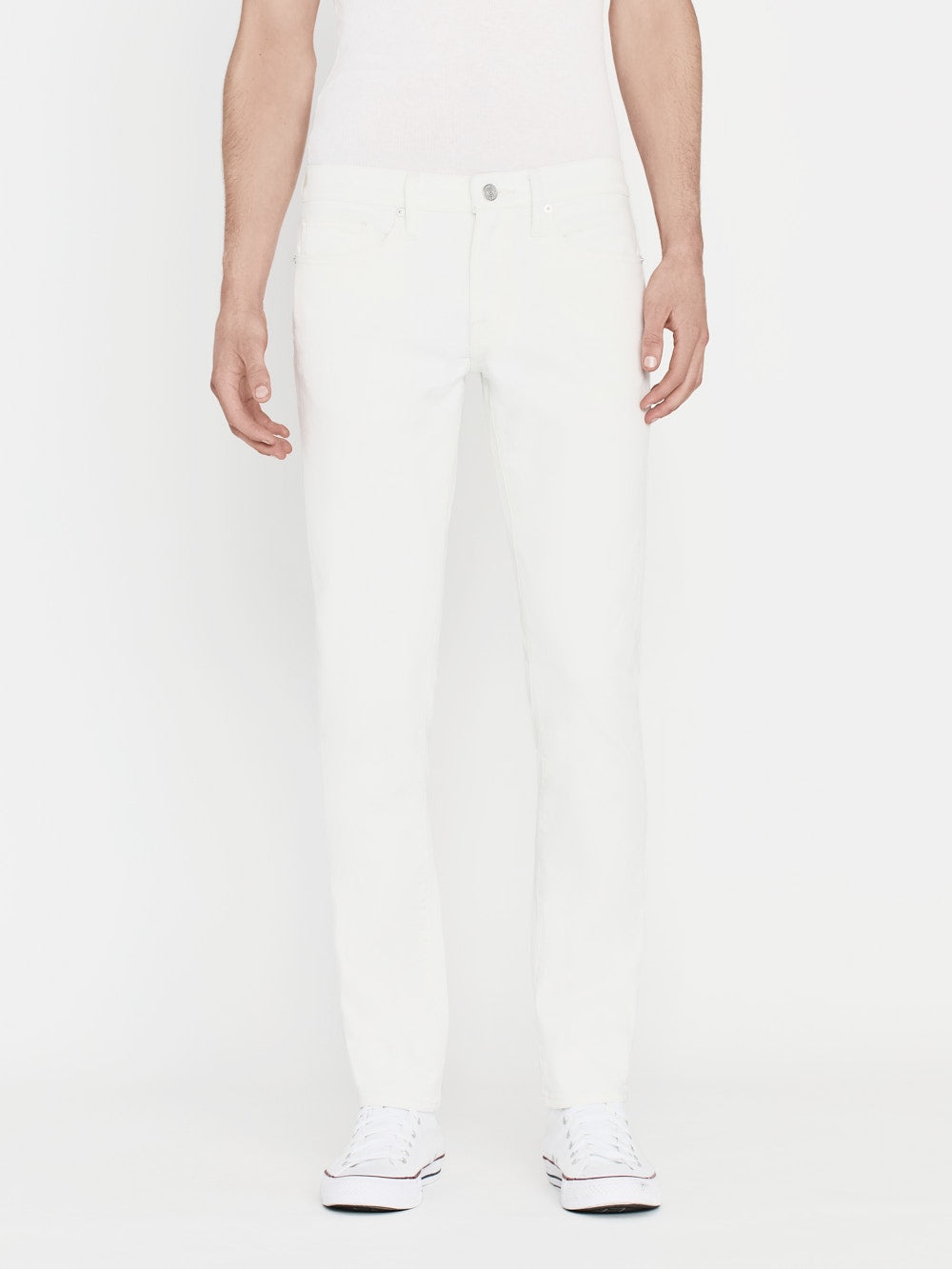 L'Homme Slim Twill in Whisper White - 3