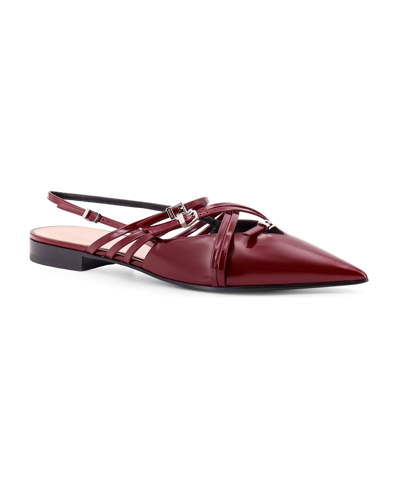 Leather Slingback With Bands And Gucci Buckle - 2