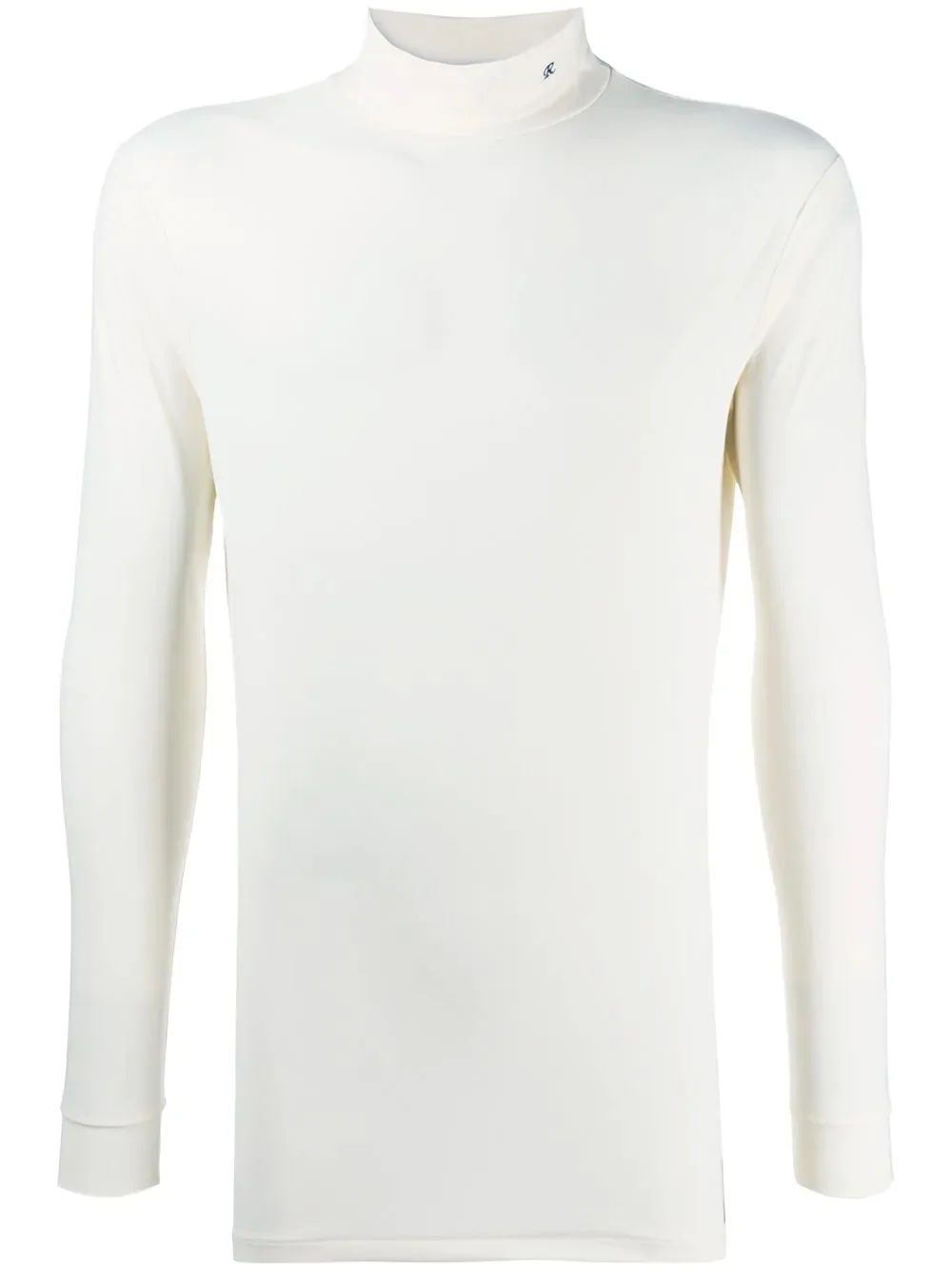 embroidered logo turtleneck top - 1