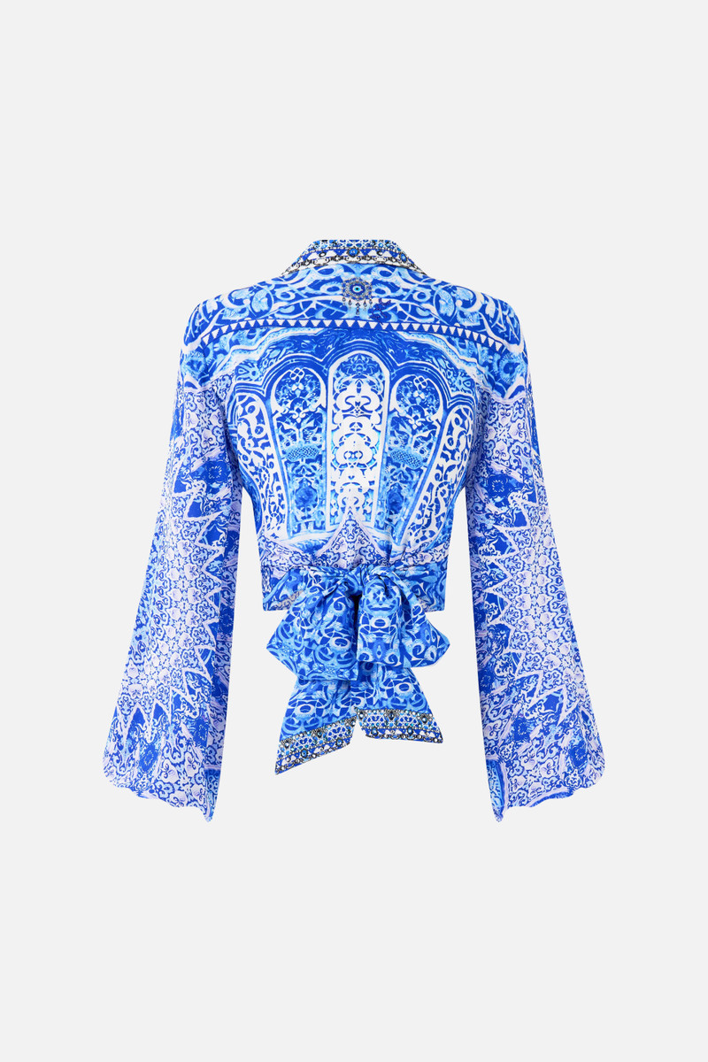 CAMILLA CROPPED WRAP SHIRT outlook