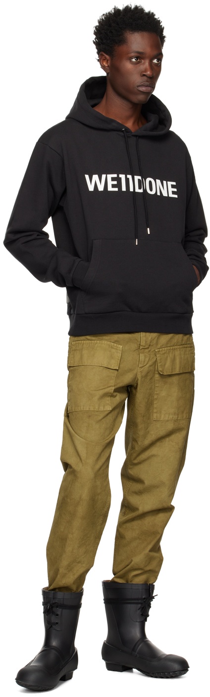 Black Fitted Basic Hoodie - 4