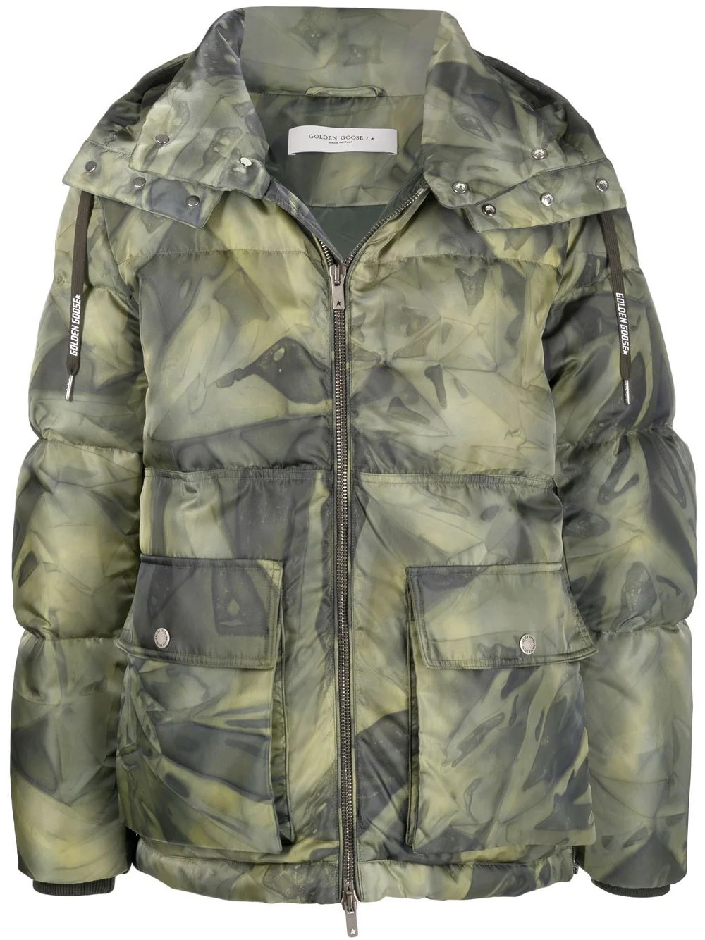 camouflage-print padded coat - 1