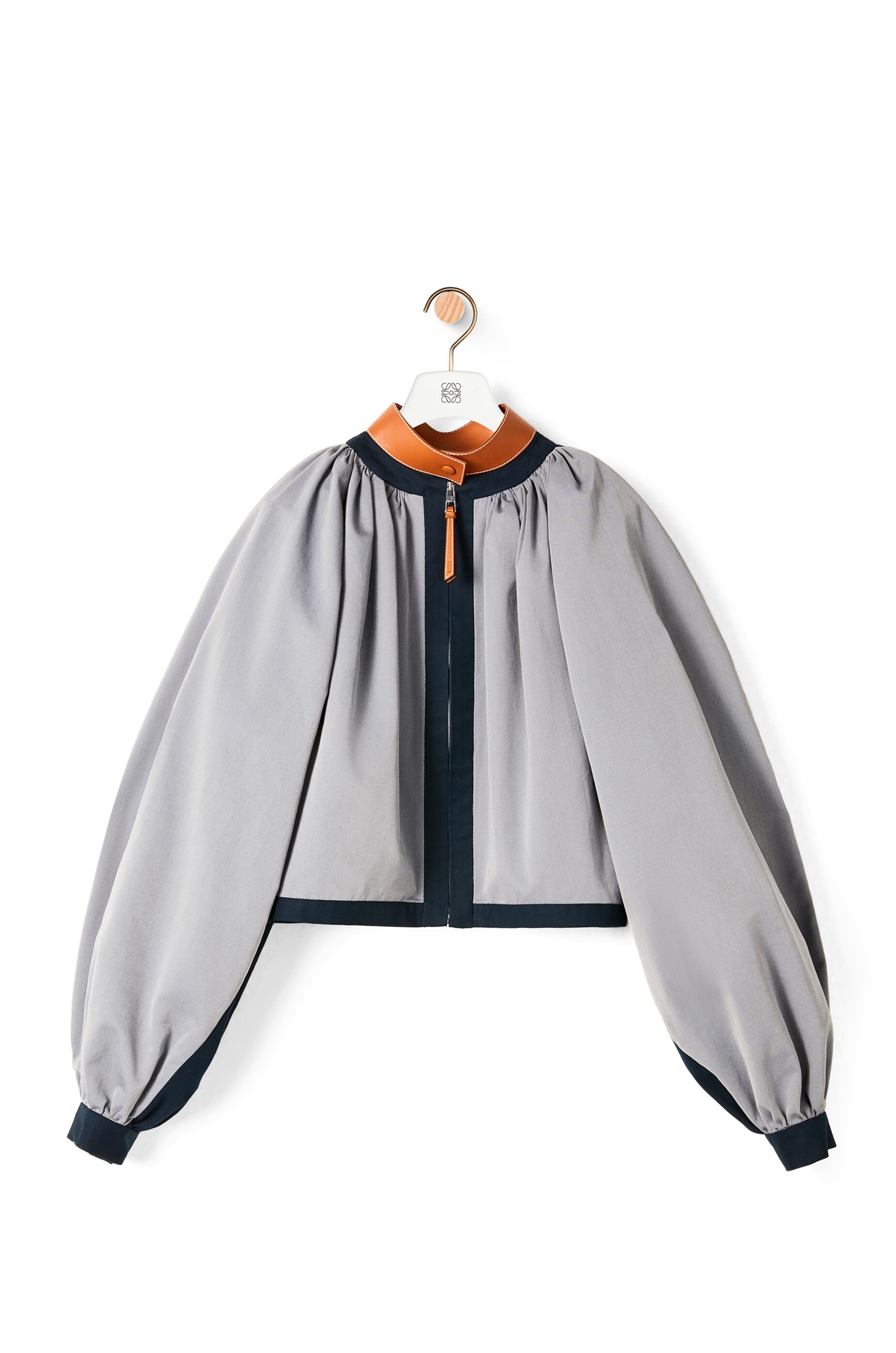 Balloon bomber jacket in cotton and cupro - 1