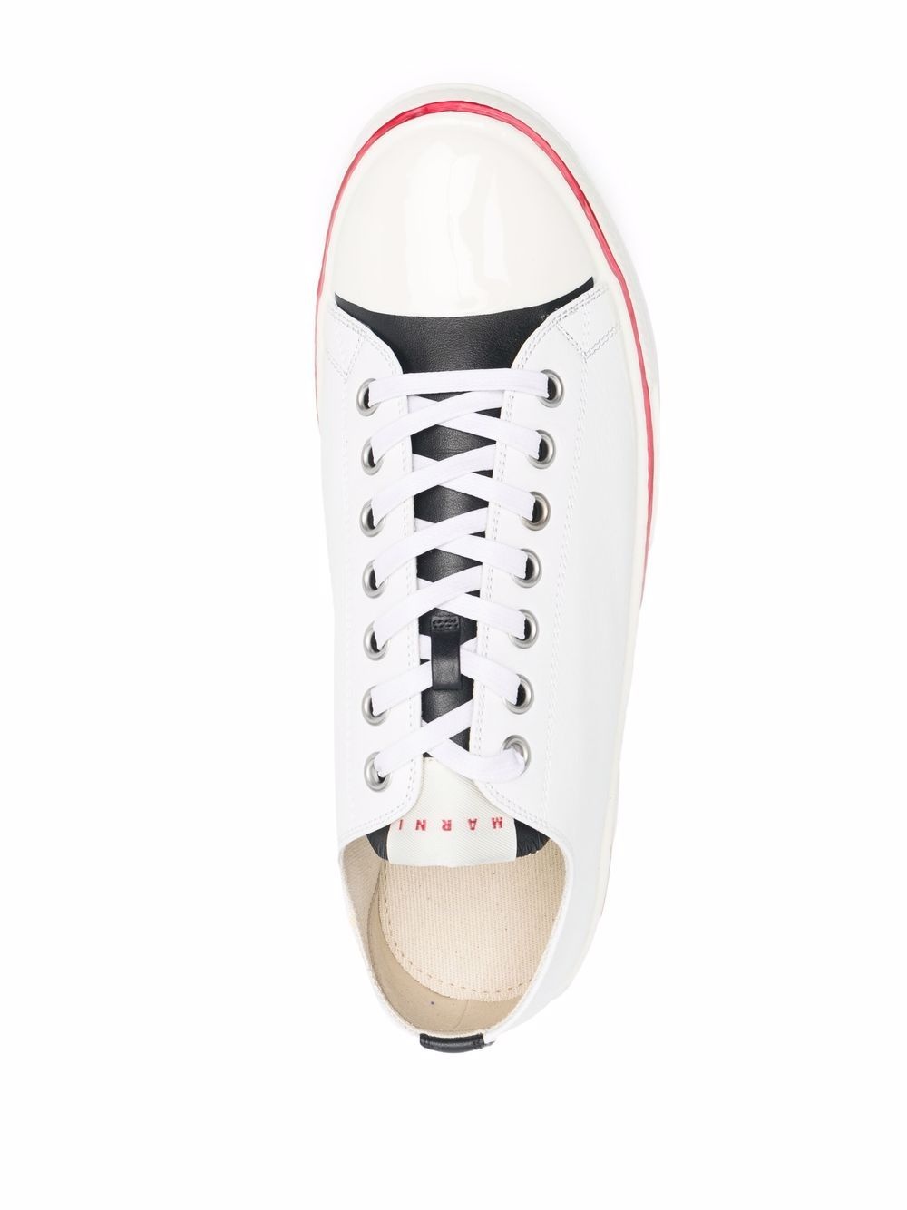 two-tone lace-up sneakers - 4