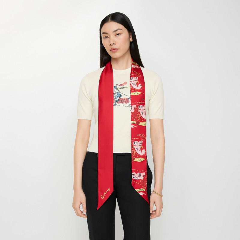 Skinny Watercolour EKD Silk Scarf 3