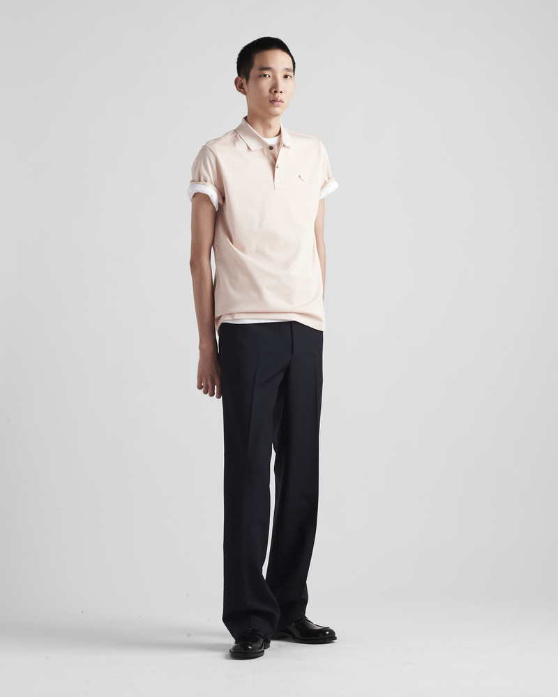 Prada Piqué polo shirt outlook