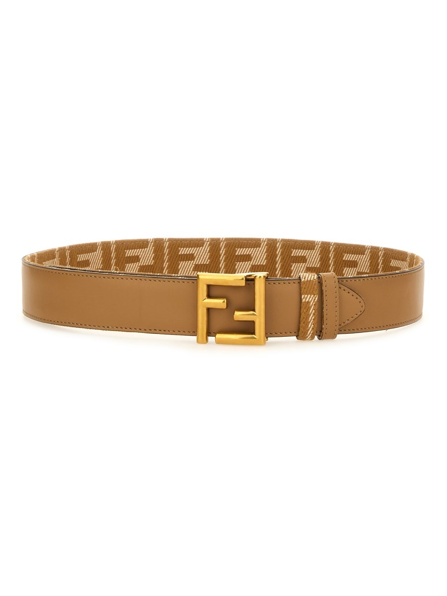 FF LEATHER AND FABRIC REVERSIBLE BELT - 1