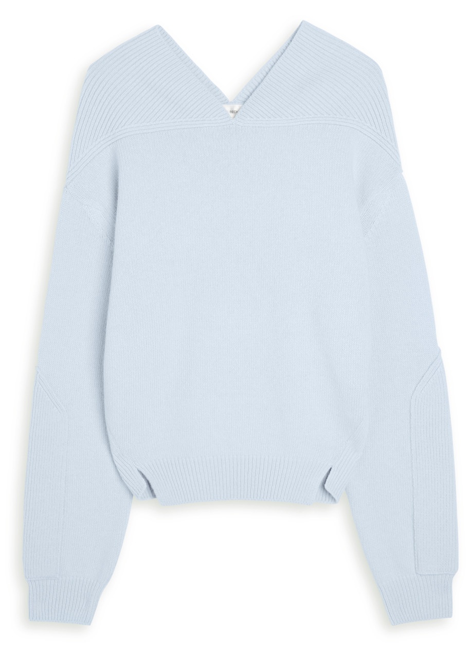 Victoria Beckham Panelled Wool-blend Knit Jumper - 1