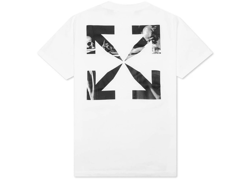 Off-White OFF-WHITE Slim Fit Caravaggio Saint Jerome Writing Arrows T-Shirt White outlook