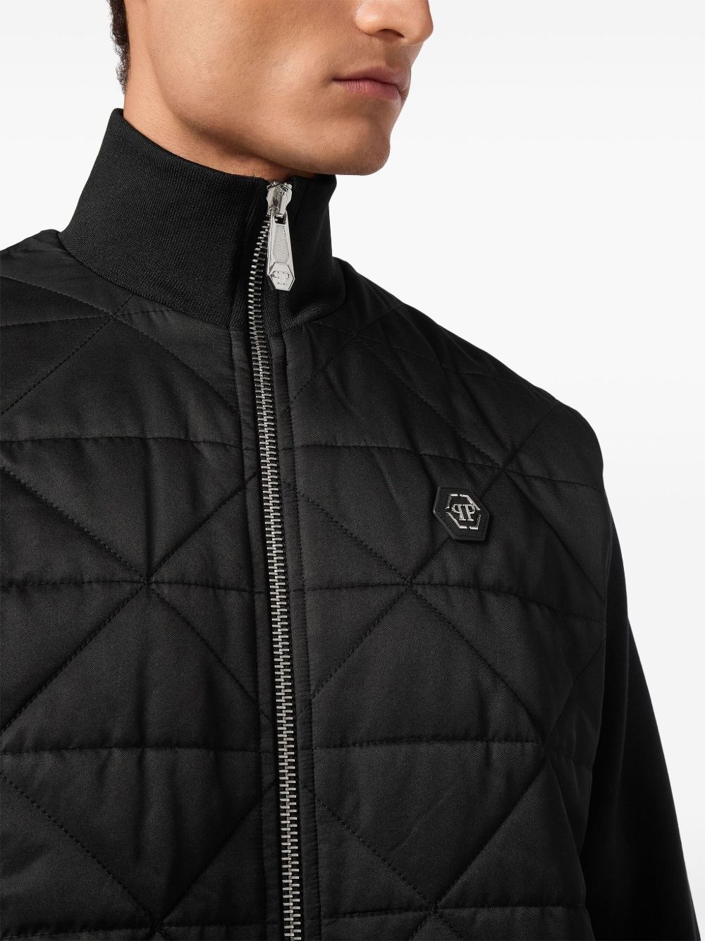 logo-plaque padded jacket - 5