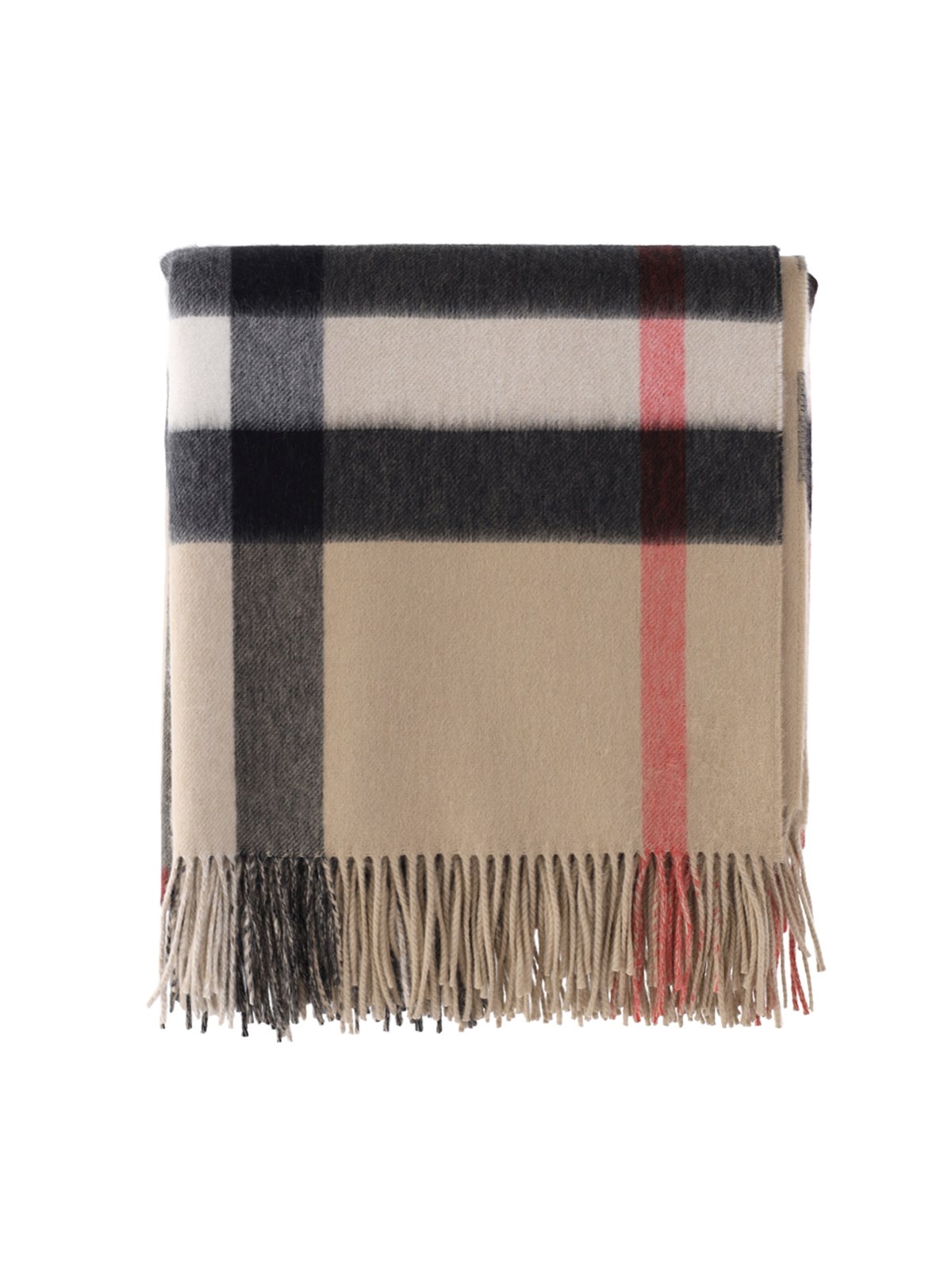 'EXAGGERED CHECK' CASHMERE BLANKET - 1
